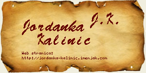 Jordanka Kalinić vizit kartica